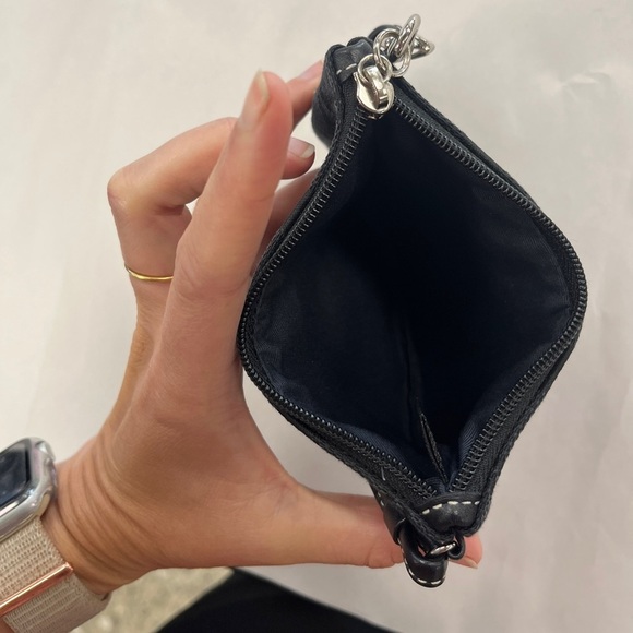 Coach Signature Jacquard Black Wristlet Wallet Purse - Picture 5 of 10